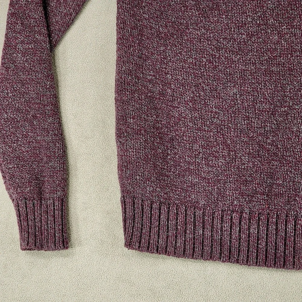 Banana Republic S Men Shawl Collar Sweater Cowl Purple White‎ Cotton Nylon Wool